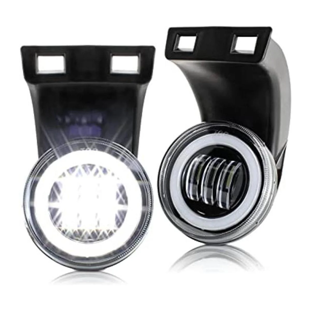 KEWISAUTO Luces antiniebla LED con anillo halo DRL para_1