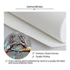 Lienzo de 3 piezas de arte callejero diseño de corazón_6