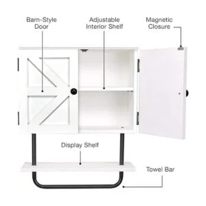 Excello Global Products Barndoor Armario de pared para_4