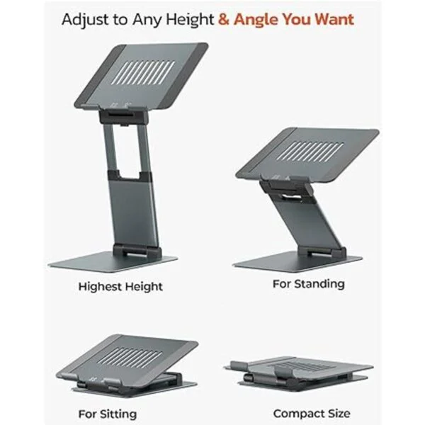 Soporte para laptop sentado a pie promueve una postura_5