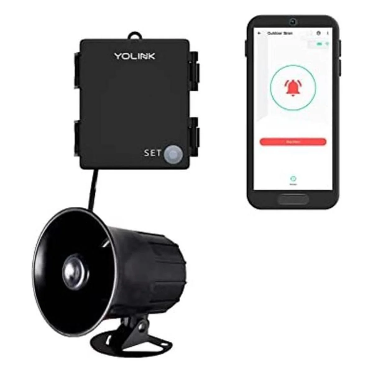 YoLink Sirena de seguridad para exteriores y kit de_1