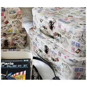 Decoración de fiesta temática de viaje cajas de cartón_3