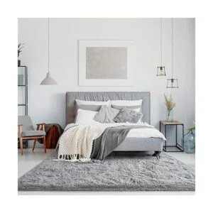 Jelymark Alfombra lanuda súper suave para dormitorio_3