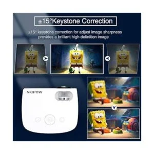 Proyector para exteriores mini proyector con pantalla de_6