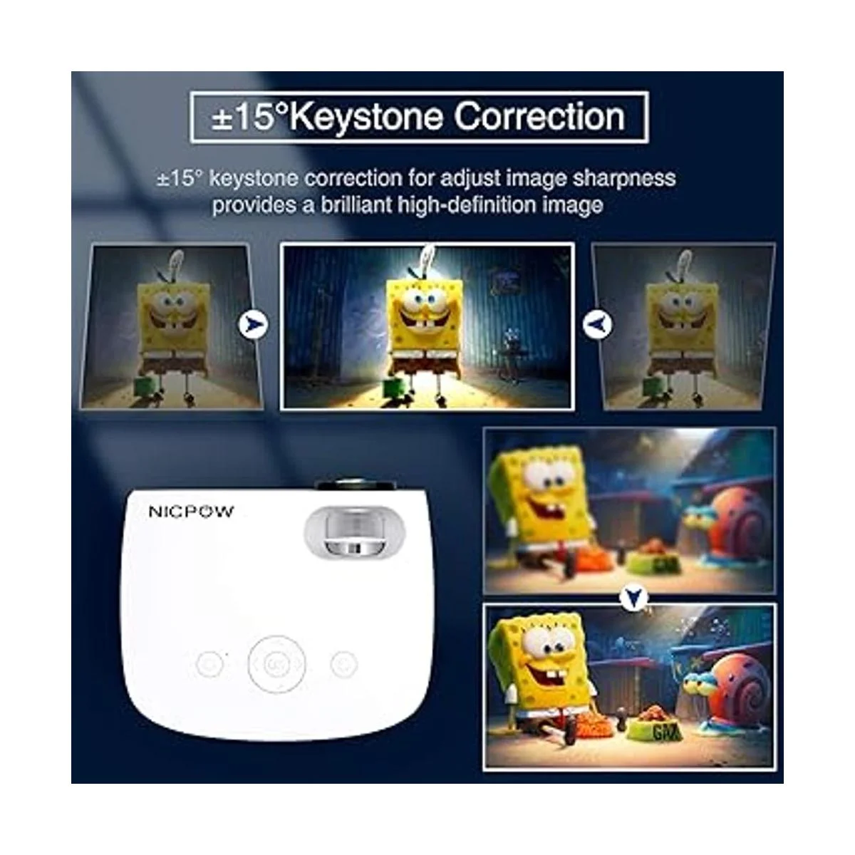 Proyector para exteriores mini proyector con pantalla de_6