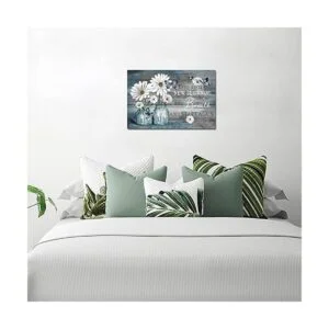 SkenoArt Cuadros de margaritas para decoración de baño_5