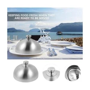 Hemoton Griddle Accessories Cubiertas de platos de acero_5
