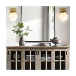 Pathson Aplique de pared vintage con cristal de globo_2