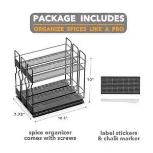 SpaceAid Organizador de especias extraíble para gabinete_7