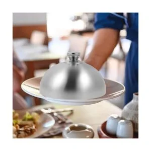 Hemoton Griddle Accessories Cubiertas de platos de acero_7