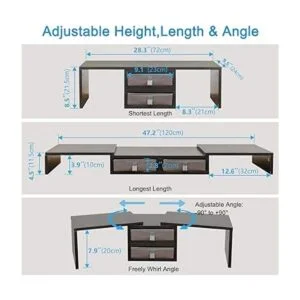 TEAMIX Elevador de soporte dual para monitor con 2_5