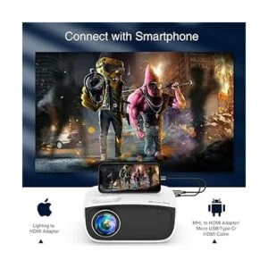 Proyector para exteriores mini proyector con pantalla de_3