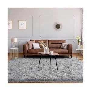 Jelymark Alfombra lanuda súper suave para dormitorio_2