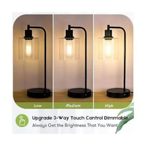 Juego de 2 lámparas de mesa industriales de carga_4