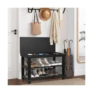 Banco de zapatero para entrada banco pequeño de bambú de_2