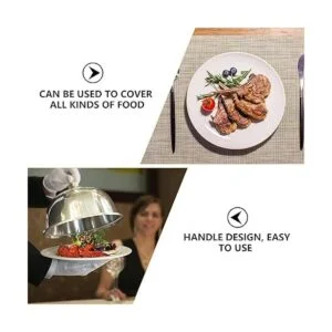 Hemoton Griddle Accessories Cubiertas de platos de acero_6