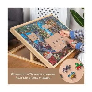 Lavievert Tablero de rompecabezas ajustable con cubierta_5