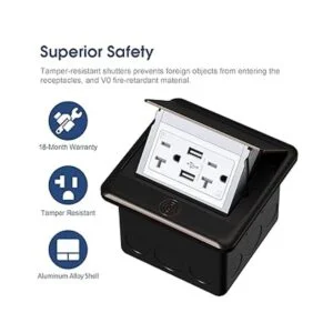 KYHSHJ Cargadores USB de 4.8 A caja de acero inoxidable_3