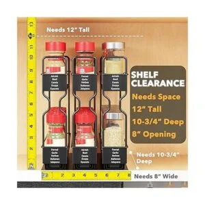 SpaceAid Organizador de especias extraíble para gabinete_3