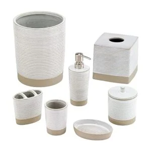 Avanti Linens Drift Collection Cesta de basura decorativa_4