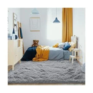 Jelymark Alfombra lanuda súper suave para dormitorio_4