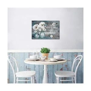 SkenoArt Cuadros de margaritas para decoración de baño_3