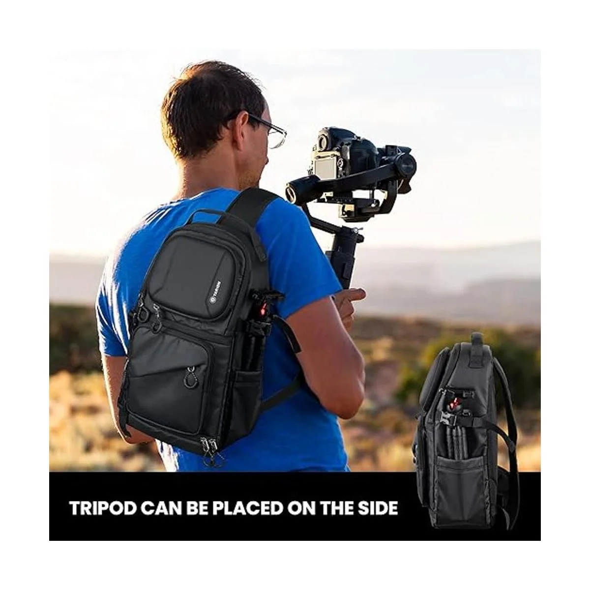 TARION Bolso bandolera para cámara DSLR para hombres_6
