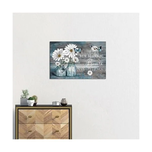 SkenoArt Cuadros de margaritas para decoración de baño_2
