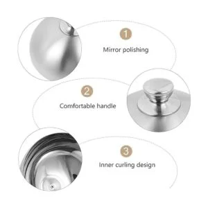 Hemoton Griddle Accessories Cubiertas de platos de acero_4