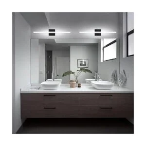 Combuh Lámparas de baño regulables color negro luces de_4