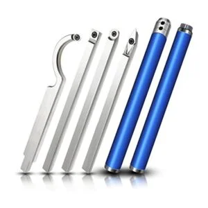 Juego de herramientas de torneado de torno de madera con_1