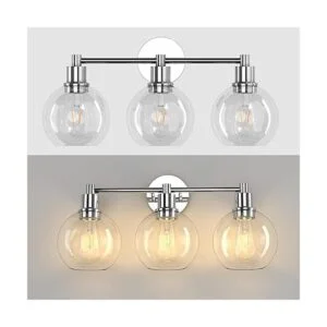 Espird 3 luces de pared para tocador de baño cromado_2