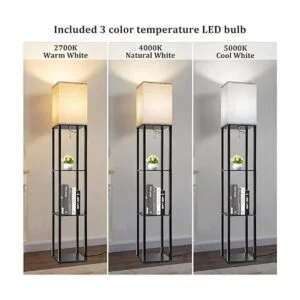 Lámpara de pie con estantes lámparas de pie para sala de_3