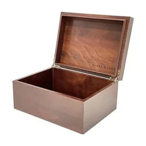 Caja de madera grande con tapa con bisagras caja de_5
