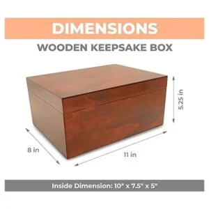 Caja de madera grande con tapa con bisagras caja de_2