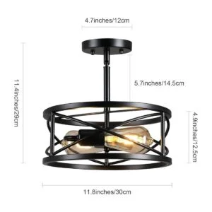 Lámpara de techo semiempotrada de 11.8 pulgadas D11.8_3