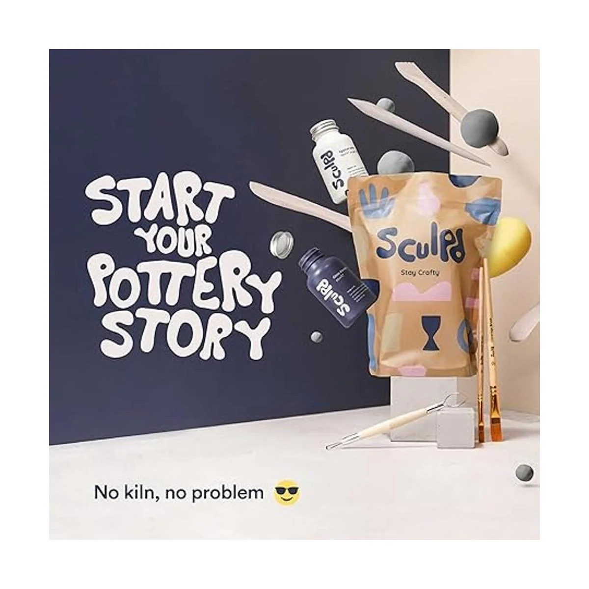 SCULPD Kit de cerámica kit de inicio de arcilla seca al_6