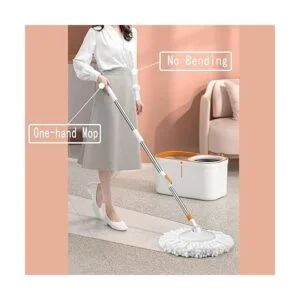 Juego de trapeador giratorio y cubo con sistema de_3