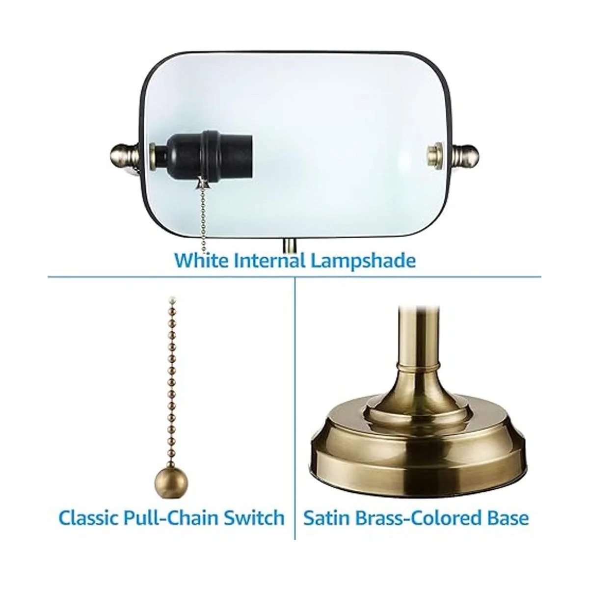 TORCHSTAR Lámpara de escritorio de cristal Bankers con_5