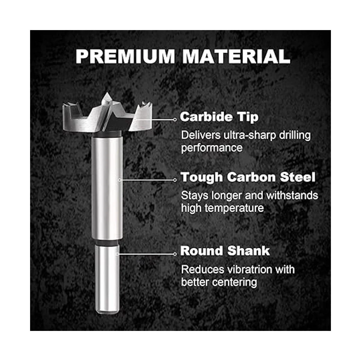 COMOWARE Forstner Juego de brocas Forstner de 16 piezas_4