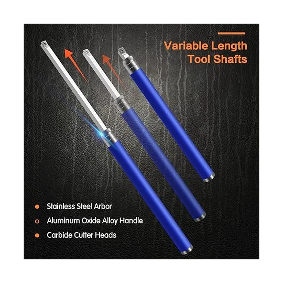 Juego de herramientas de torneado de torno de madera con_3