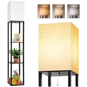 Lámpara de pie con estantes lámparas de pie para sala de_1