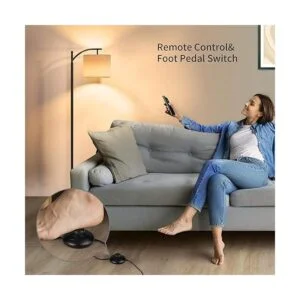 SUNMORY Lámpara de pie de arco moderna lámpara de pie con_4