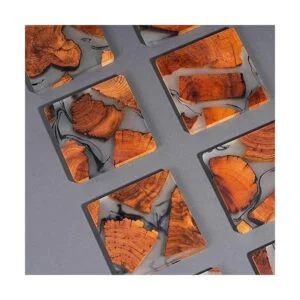 Avocrafts Juego de posavasos de madera posavasos epoxi_5