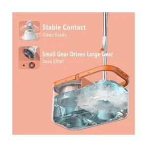 Juego de trapeador giratorio y cubo con sistema de_6