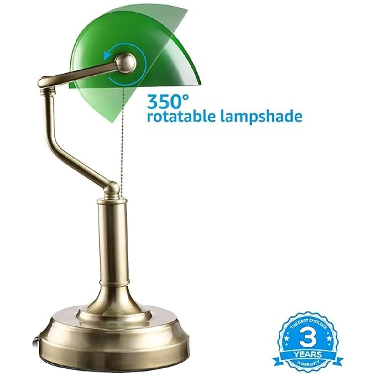 TORCHSTAR Lámpara de escritorio de cristal Bankers con_4