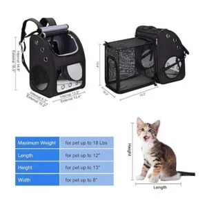 COVONO Mochila expandible para mascotas para gatos_2