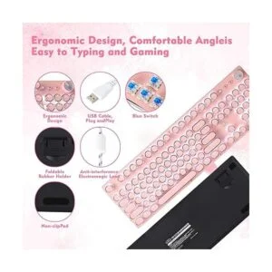 Teclado retro Steampunk estilo máquina de escribir_2