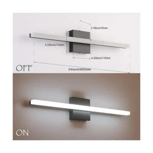 Combuh Lámparas de baño regulables color negro luces de_7