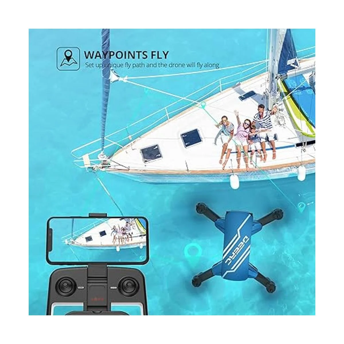 DEERC D20 dron pequeño con cámara para niños con control_4